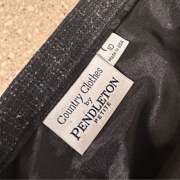 Pendleton Petite Country Clothes Wool Silk Skirt in Gray knee-length A-line VGUC - Picture 2 of 16